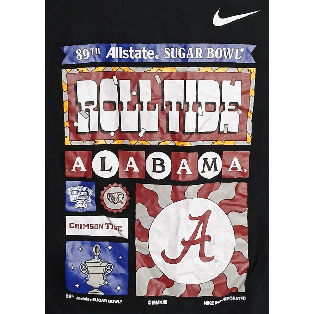 Nike Tee 2022 89th Sugar Bowl Alabama v Kansas St Graphic Tee Men's XXL Black